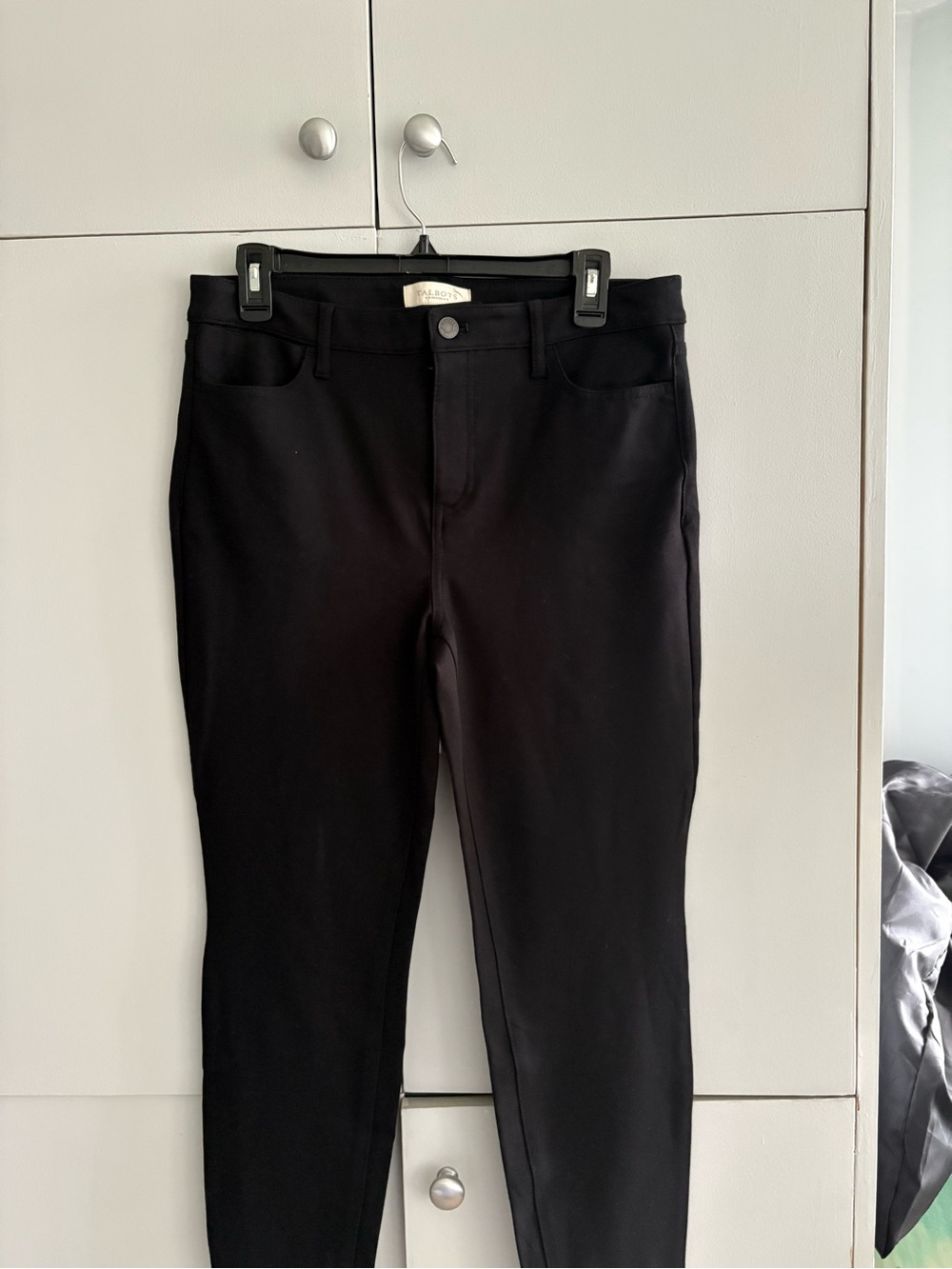Talbots Black Straight-Leg Ponte Pants, size 10P